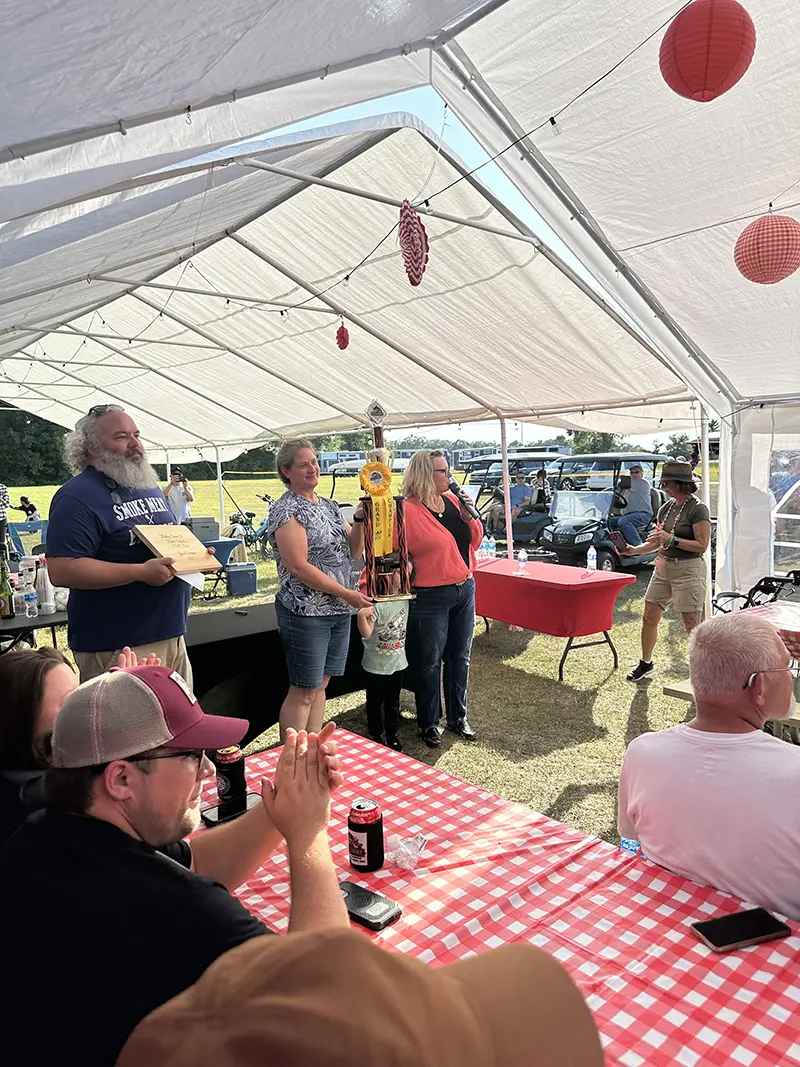 2025 Rolling Smoke BBQ Bash inside the tent