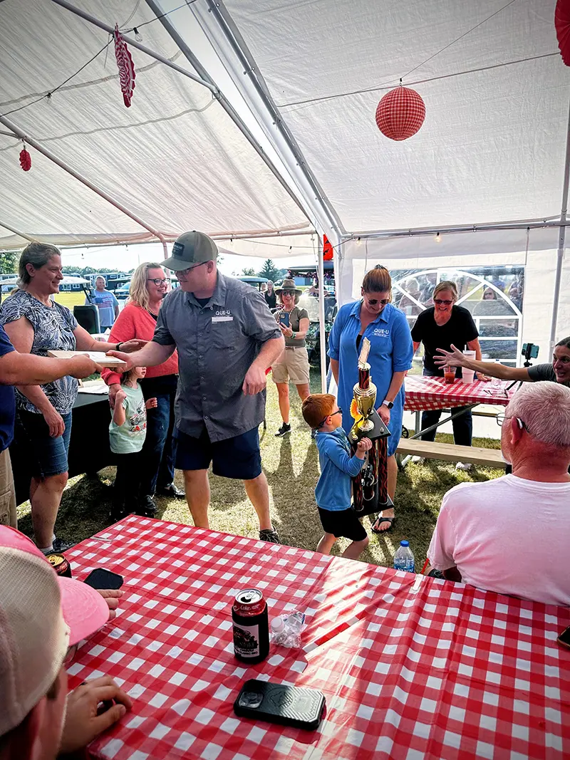2025 Rolling Smoke BBQ Bash inside the tent more awards presented