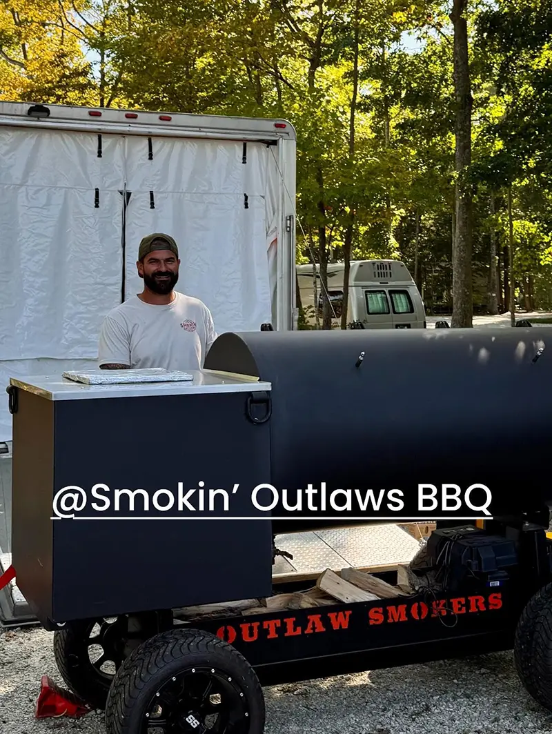 2025 Rolling Smoke BBQ Bash Smokin' Outlaws BBQ with smoker